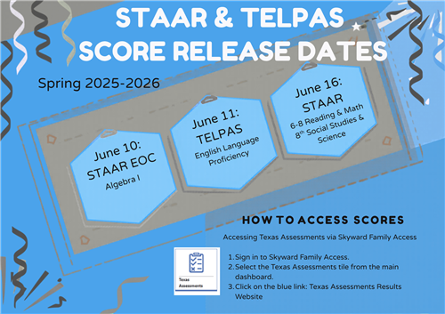 STAAR and TELPAS Score Release Dates 